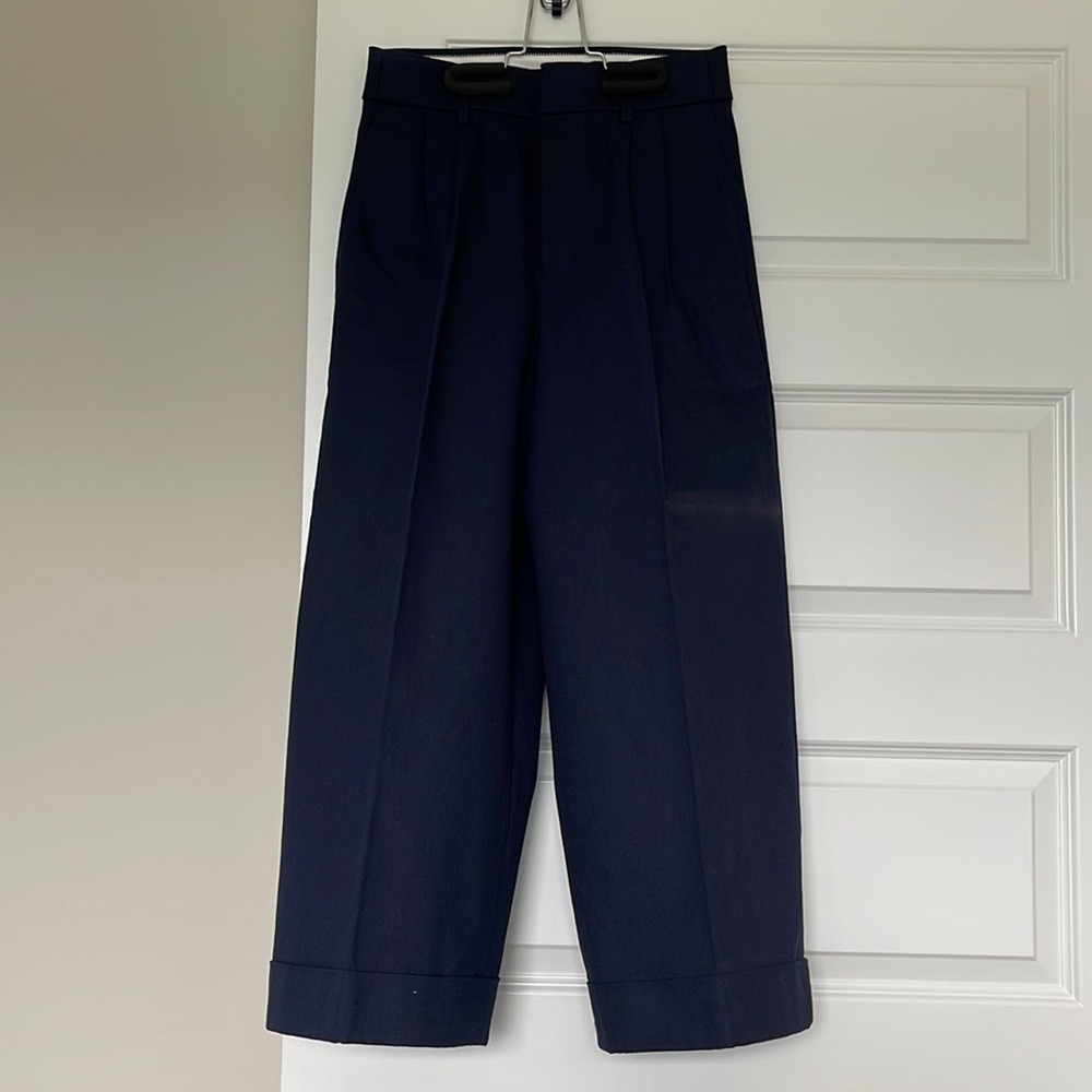 Navy cropped J Crew dress pants, NWOT